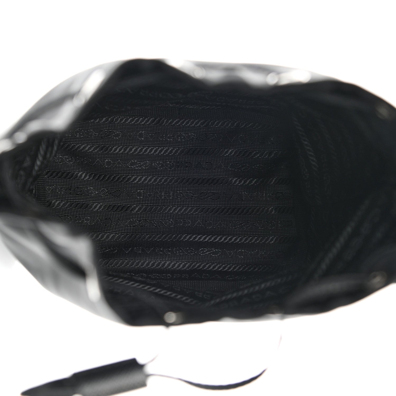 Prada Saffiano Tessuto Nylon Vela Bucket Wristlet Black 5 of 9