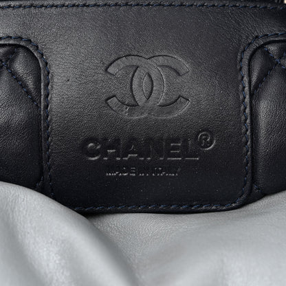 Chanel Metallic Lambskin Quilted Small Coco Cocoon Reversible Tote Light Grey 10 of 22