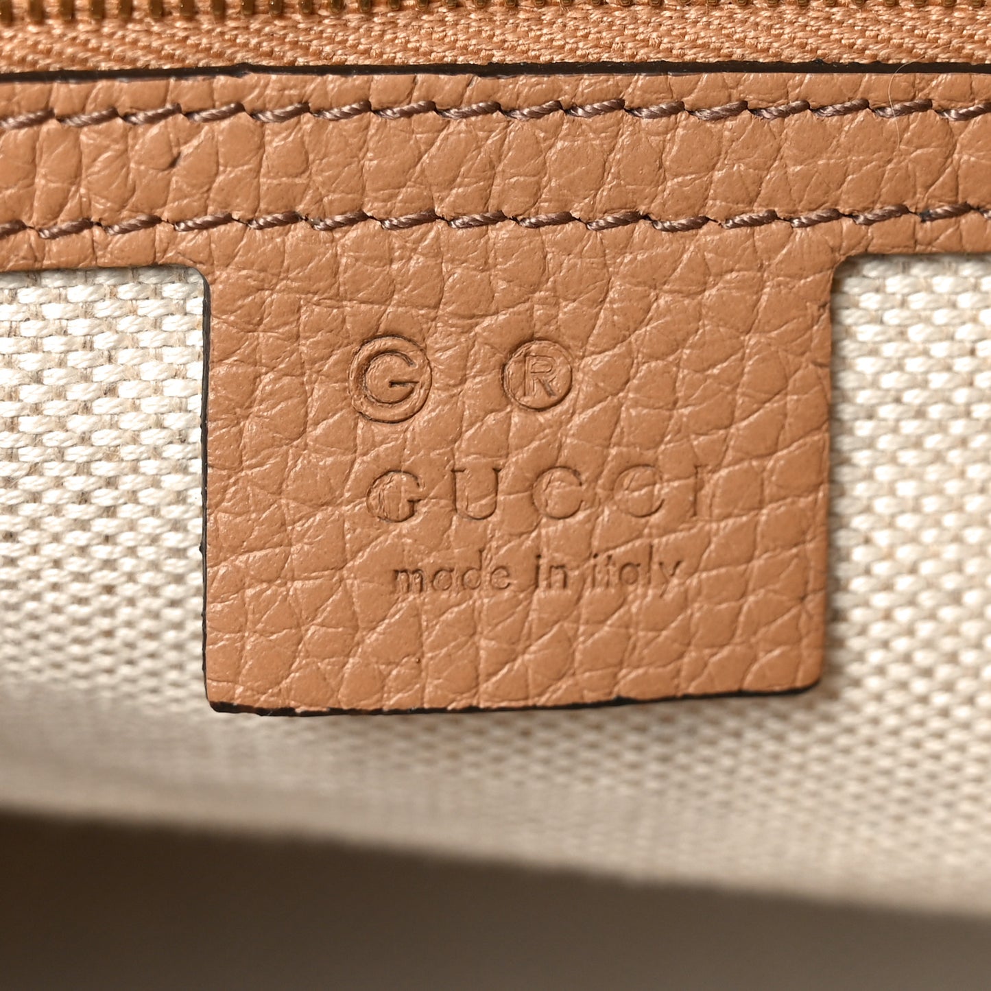 Pebbled Calfskin Medium Soho Chain Shoulder Bag Camelia