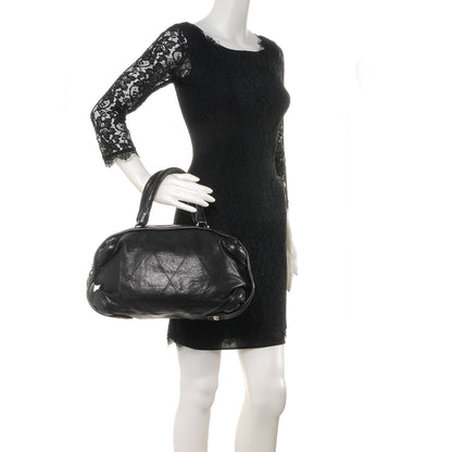 Chanel Calfskin Round Bowling Bag Black 2 of 8