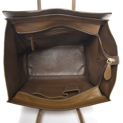 Celine Calfskin Linen Mini Tri-Color Luggage Khaki 5 of 22