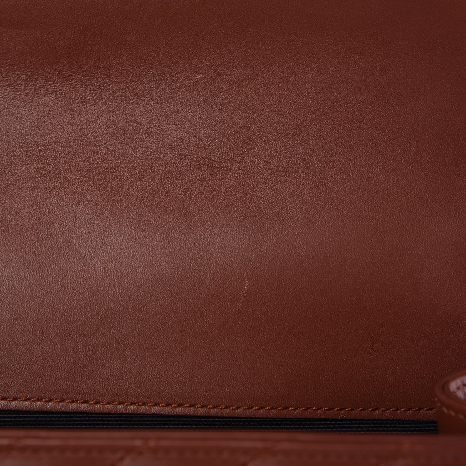 Saint Laurent Smooth Calfskin Matelasse Chevron Large Monogram Satchel Brown 10 of 17