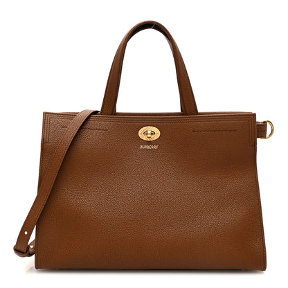 Burberry Grainy Calfskin Nova Check Small Cotswolds Tote Hazel 1 of 9