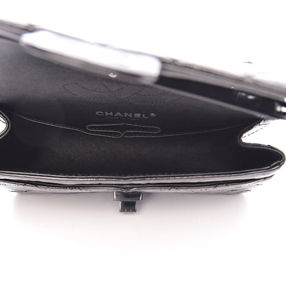 Chanel Shiny Aged Calfskin Quilted 2.55 Reissue 224 Flap So Black 5 of 10