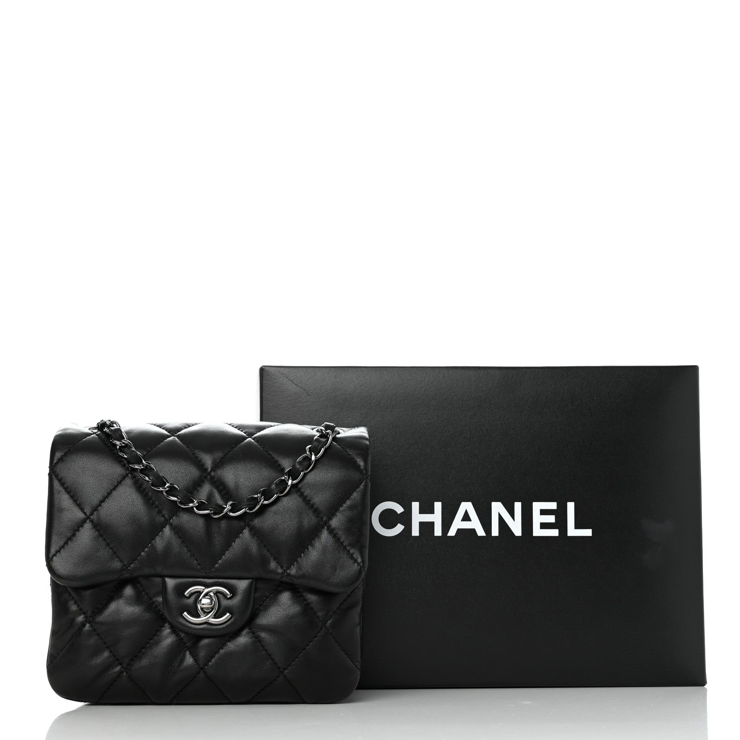 Chanel Lambskin Quilted Mini Chanel 3 Flap Black 11 of 11