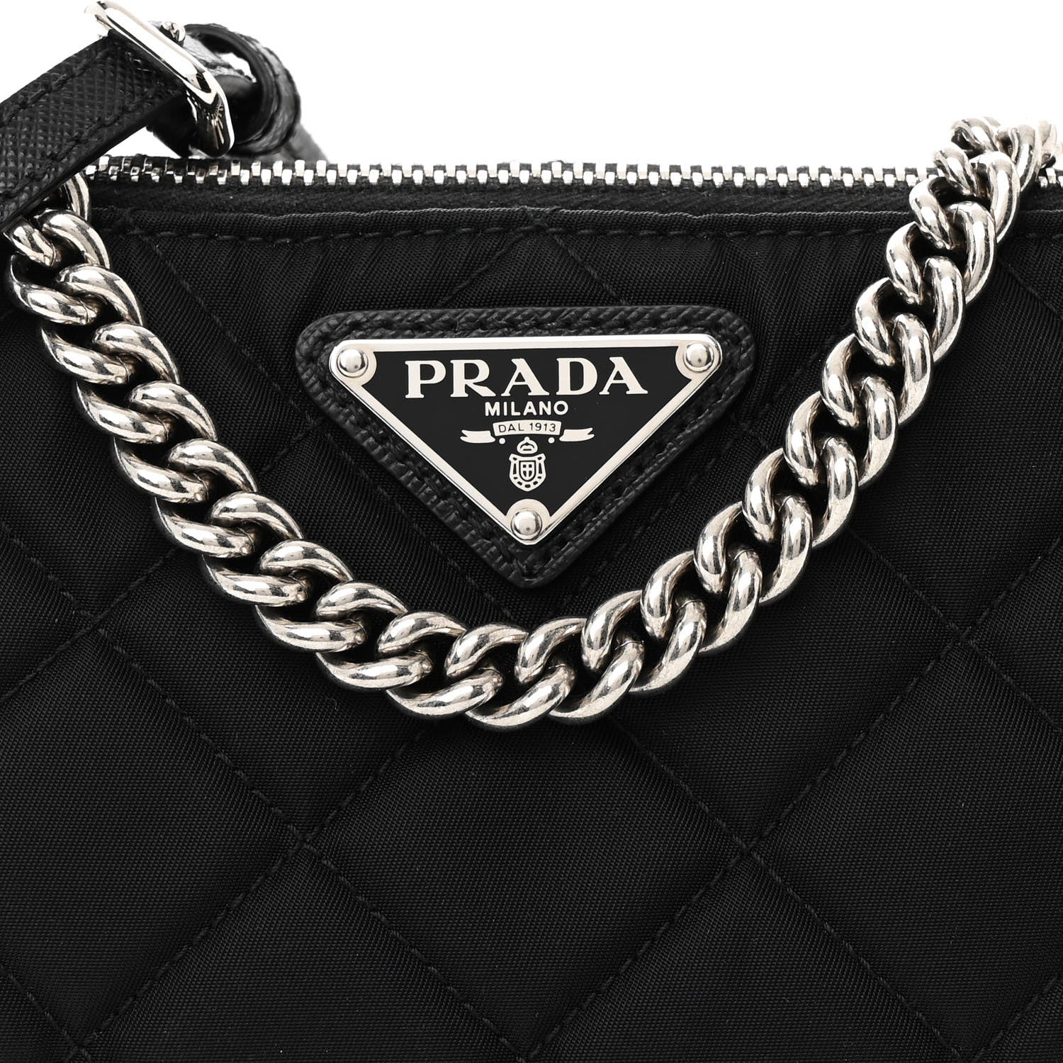 Prada Nylon Tessuto Impuntu Quilted Crossbody Bag Black 8 of 11