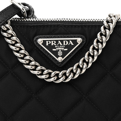Prada Nylon Tessuto Impuntu Quilted Crossbody Bag Black 8 of 11