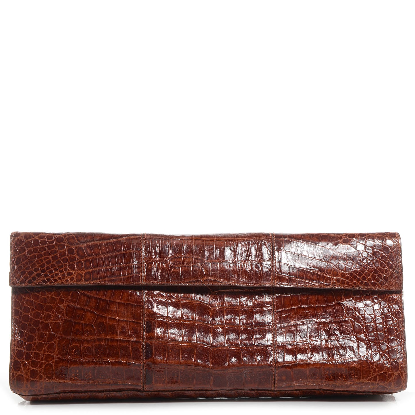 Crocodile Clutch Cognac