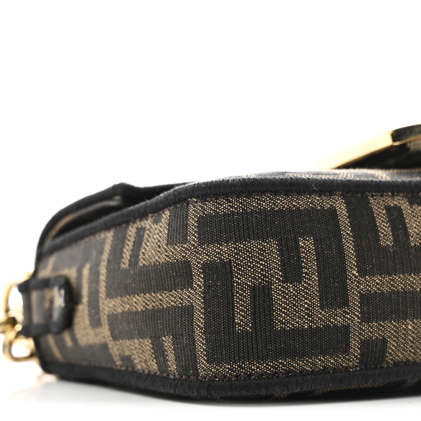 Fabric Jacquard FF 1974 Mini Baguette Tobacco Moro Black