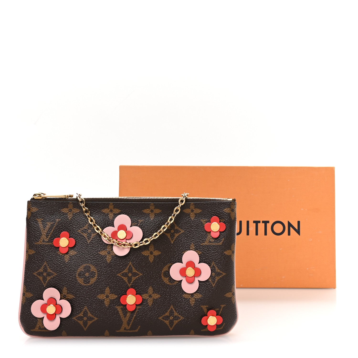 Louis Vuitton Monogram Blooming Flowers Double Zip Pochette