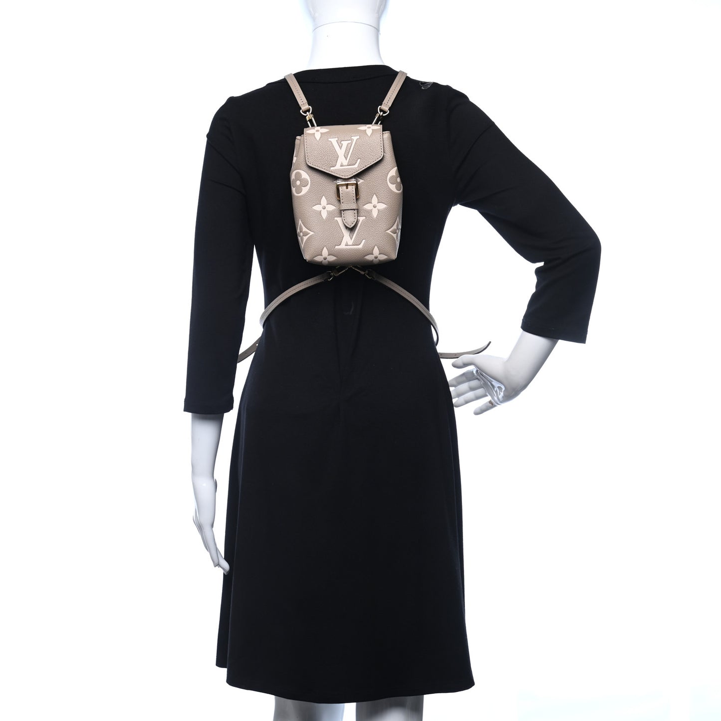 Empreinte Monogram Spring In The City Tiny Backpack Kaki Beige Cream