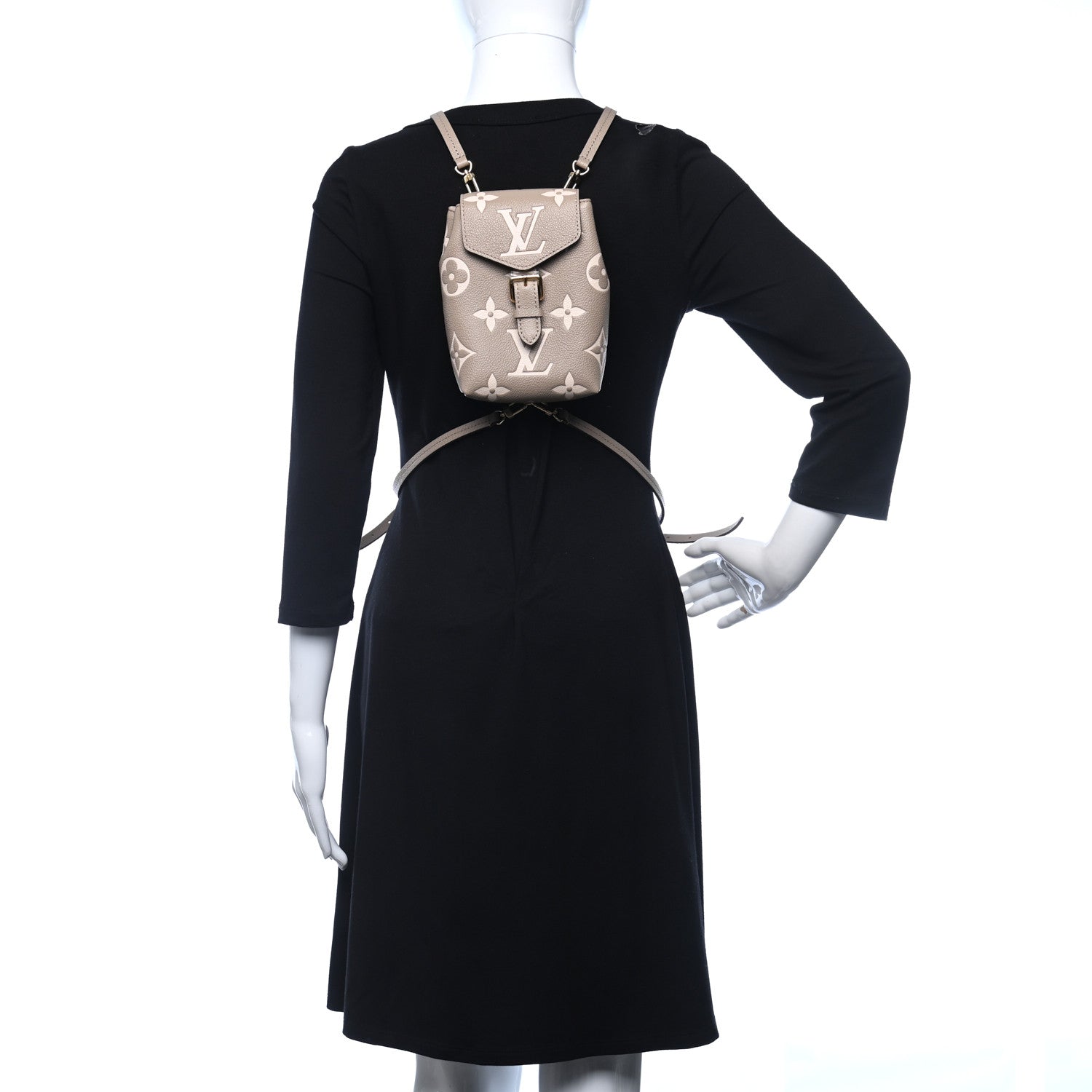 Louis Vuitton Empreinte Monogram Spring In The City Tiny Backpack Kaki Beige Cream 2 of 10