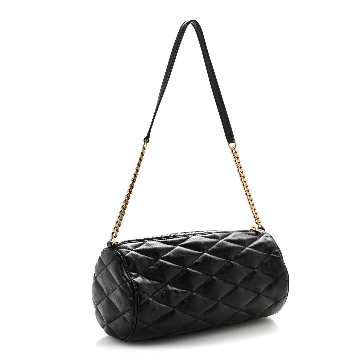 Lambskin Monogram Small Sade Tube Bag Black