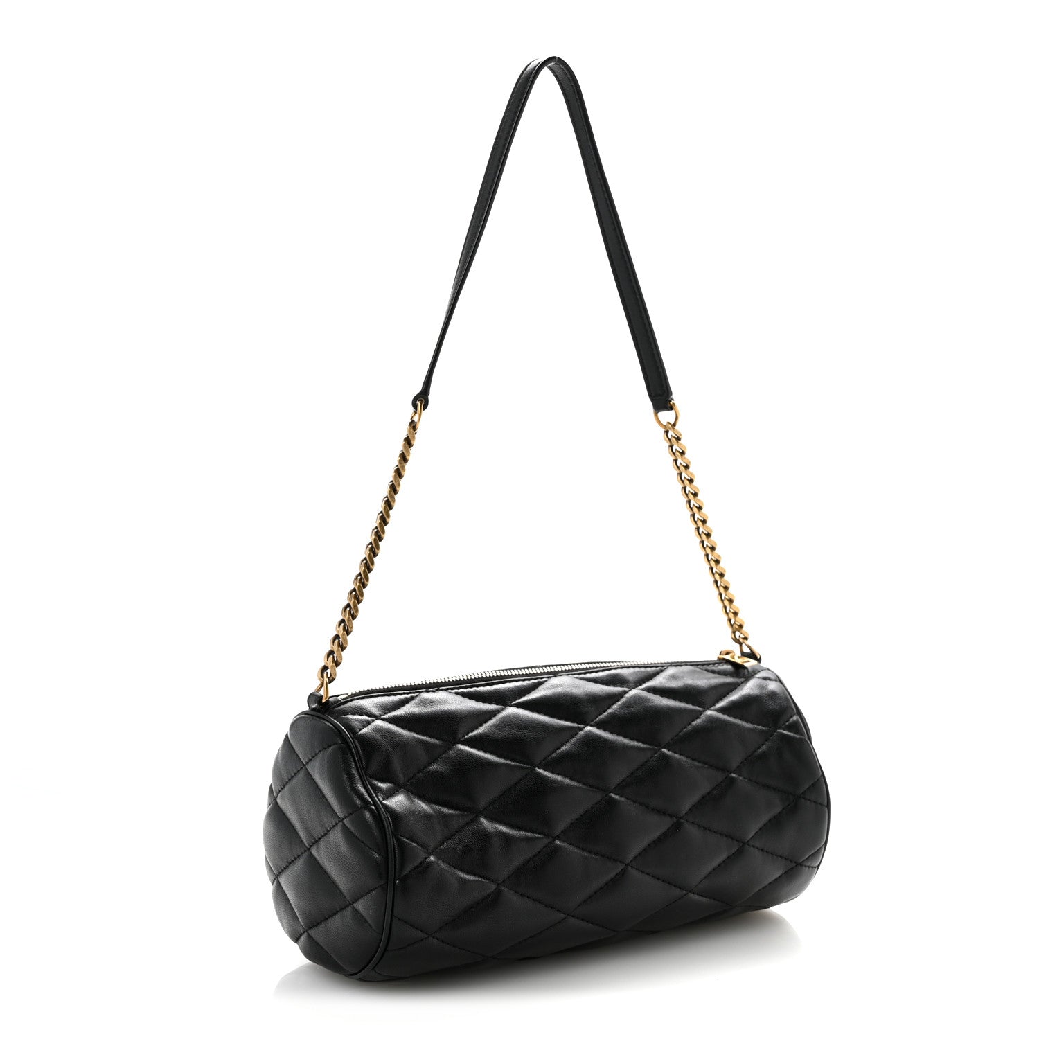 Saint Laurent Lambskin Monogram Small Sade Tube Bag Black 3 of 13