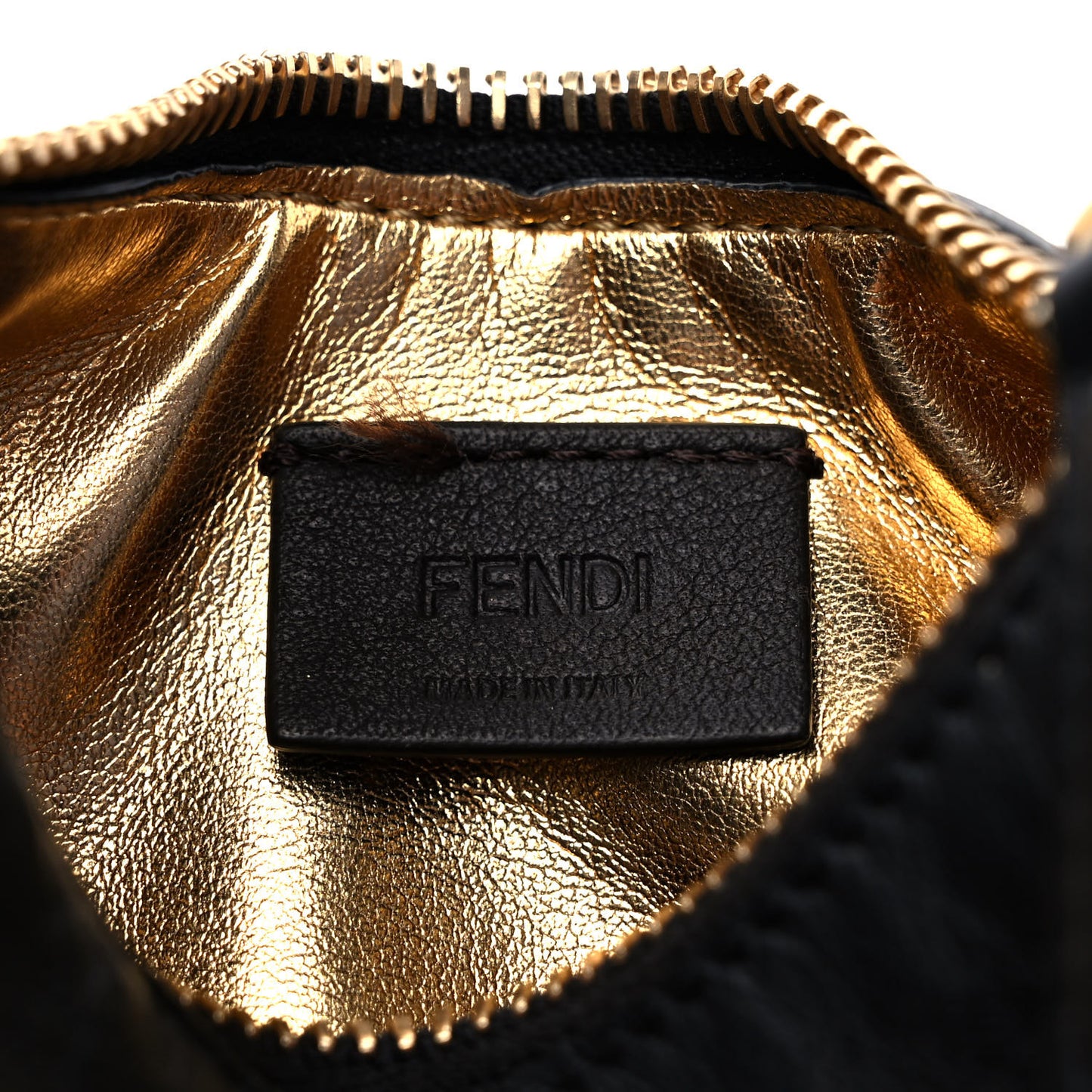 Vitello Grace Matte Nano Fendigraphy Hobo Charm Black