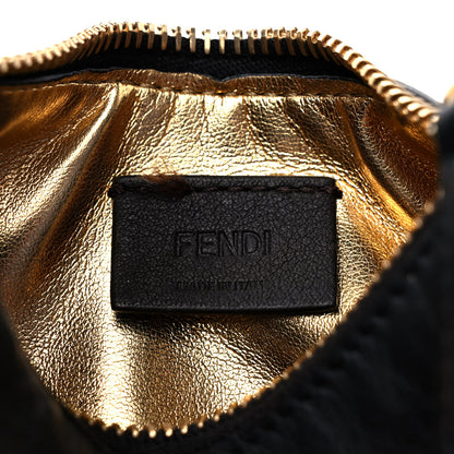 Fendi Vitello Grace Matte Nano Fendigraphy Hobo Charm Black 6 of 9