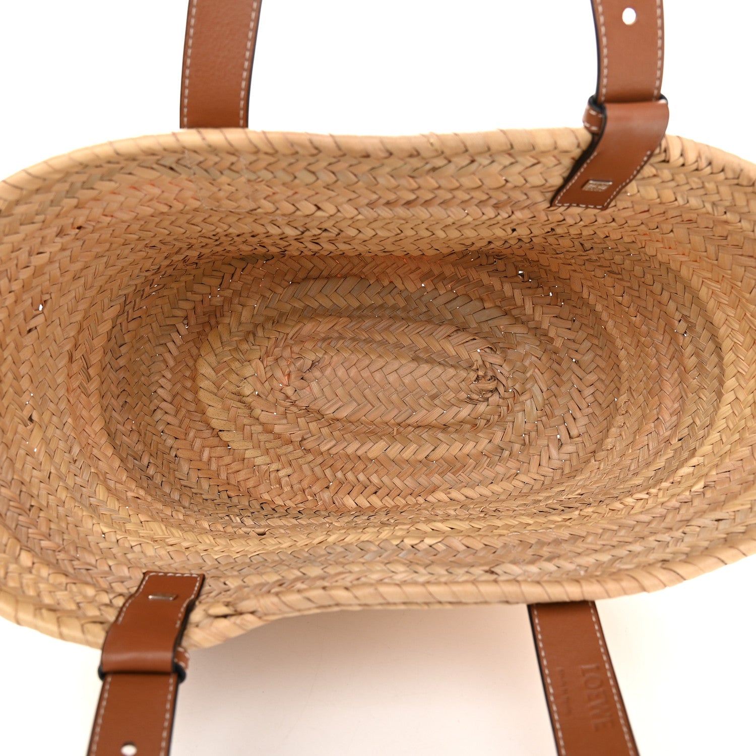 Loewe Raffia Basket Tote Bag Natural Tan 4 of 8