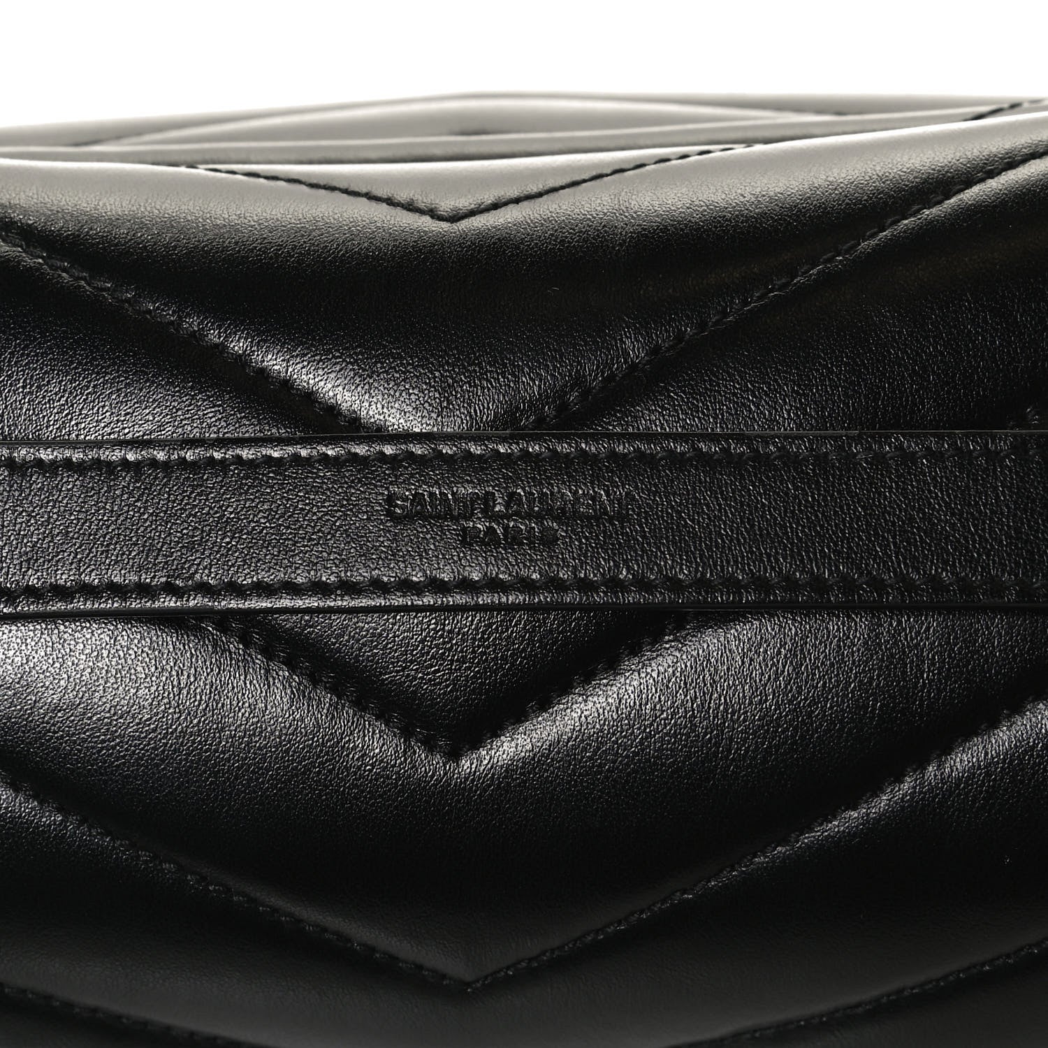Saint Laurent Calfskin Y Quilted Monogram Medium Loulou Chain Satchel Black 9 of 14
