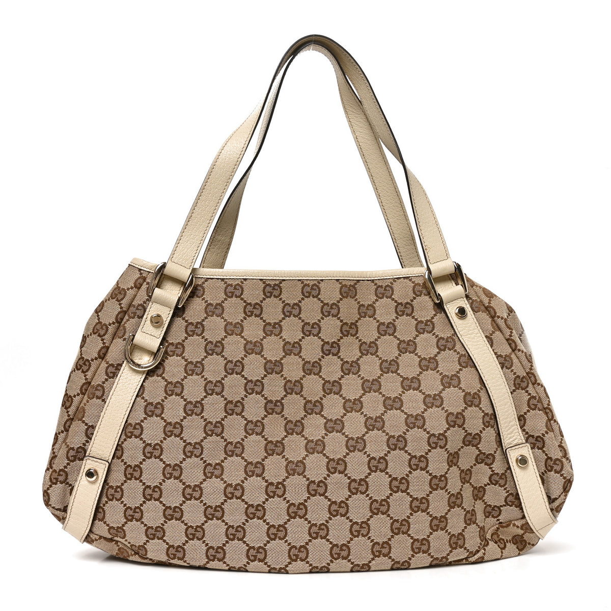 Monogram Medium Abbey Shoulder Bag Off White