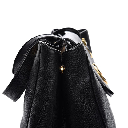 Gucci Pebbled Calfskin Medium 1973 Tote Black 21 of 21