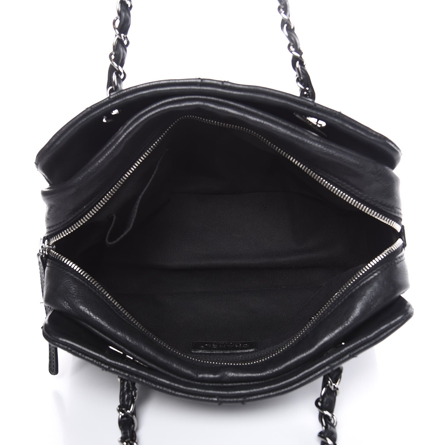 Chanel Calfskin Small Diamond Stitch Tote Black 5 of 13