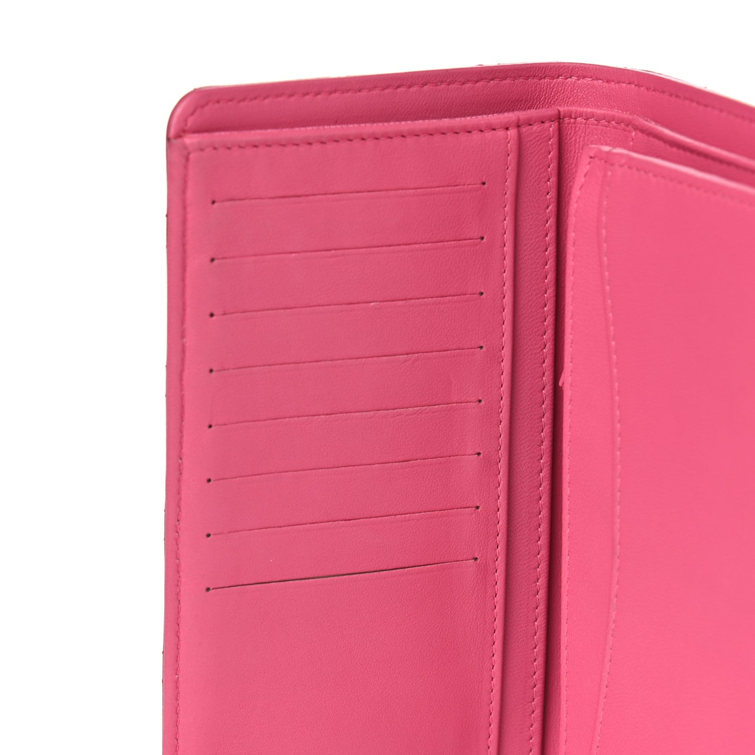 Chanel Lambskin Quilted Yen Wallet Red Pink 5 of 9