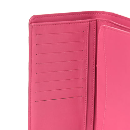 Chanel Lambskin Quilted Yen Wallet Red Pink 5 of 9