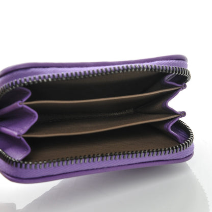 Bottega Veneta Nappa Intrecciato Zip Around Coin Purse Purple 5 of 6