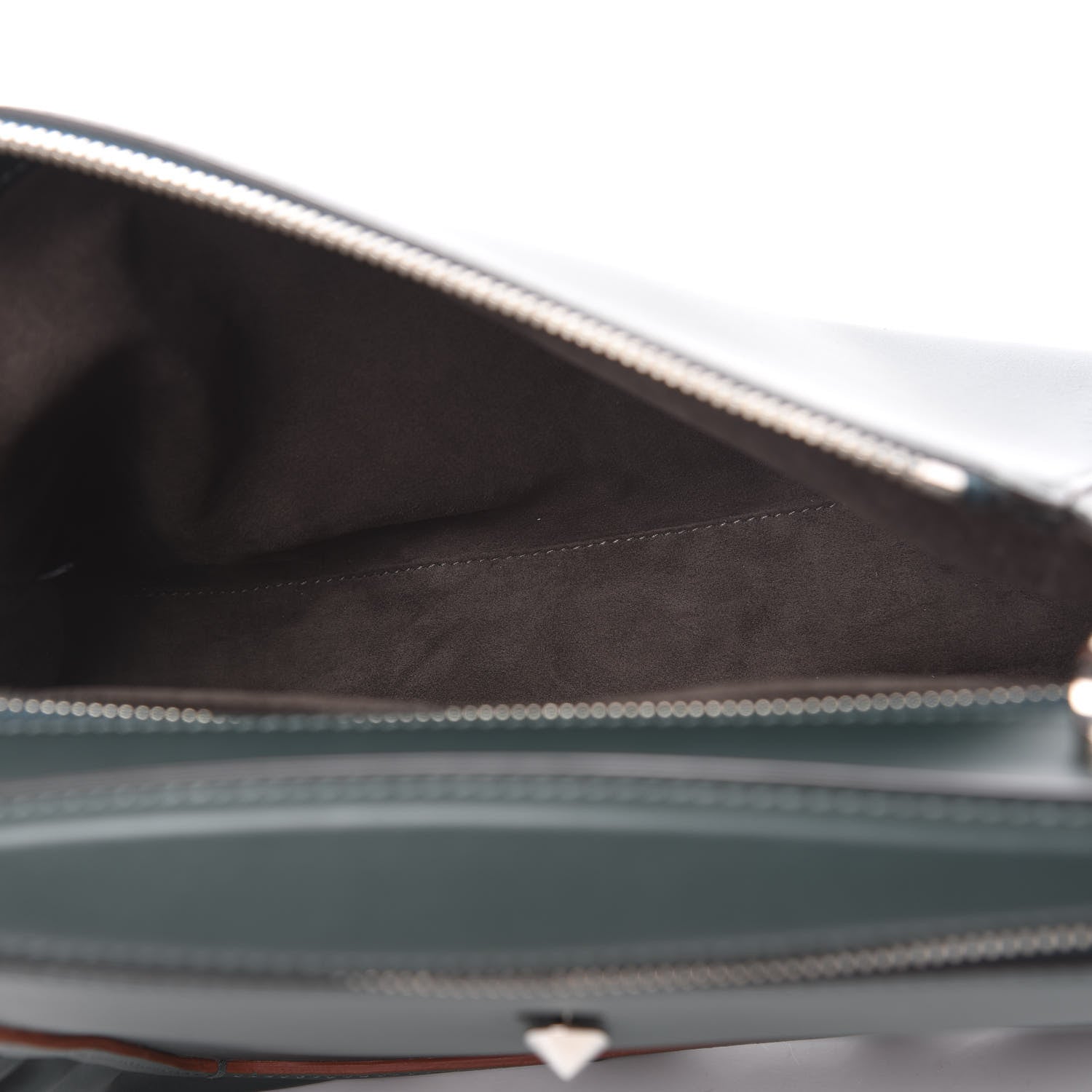Fendi Vitello Baltico Century Dolce Waves DotCom Satchel Verde Inglese White 11 of 19