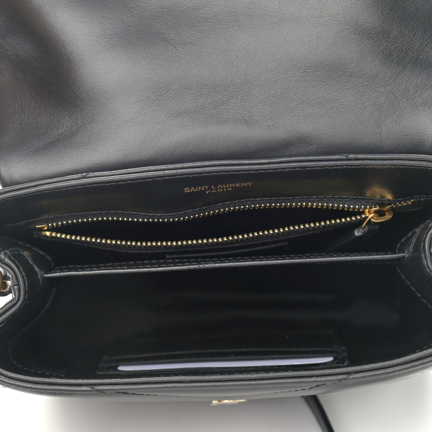 Calfskin Y Quilted Monogram Toy Loulou Crossbody Bag Black