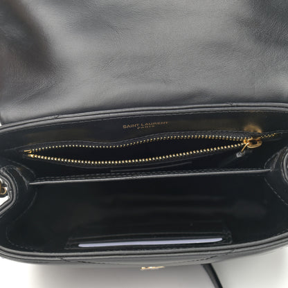 Saint Laurent Calfskin Y Quilted Monogram Toy Loulou Crossbody Bag Black 5 of 11