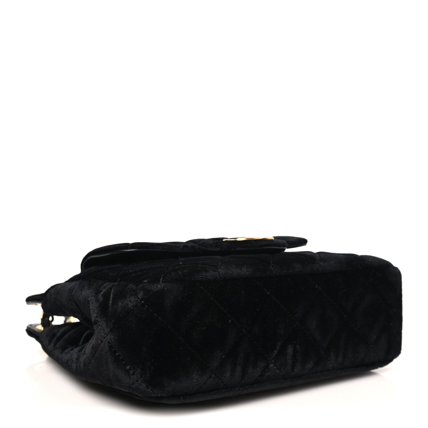 Chanel Velvet Quilted Small Wavy CC Hobo Black 4 of 12