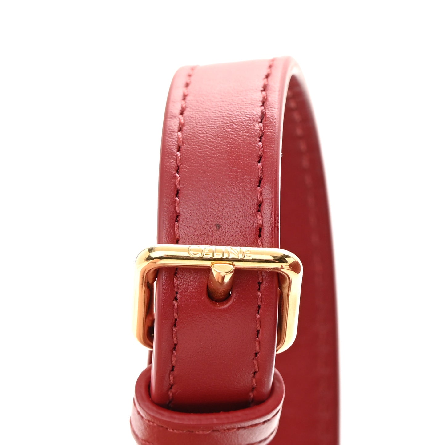 Smooth Calfskin Cuir Triomphe Oval Purse Crossbody Red