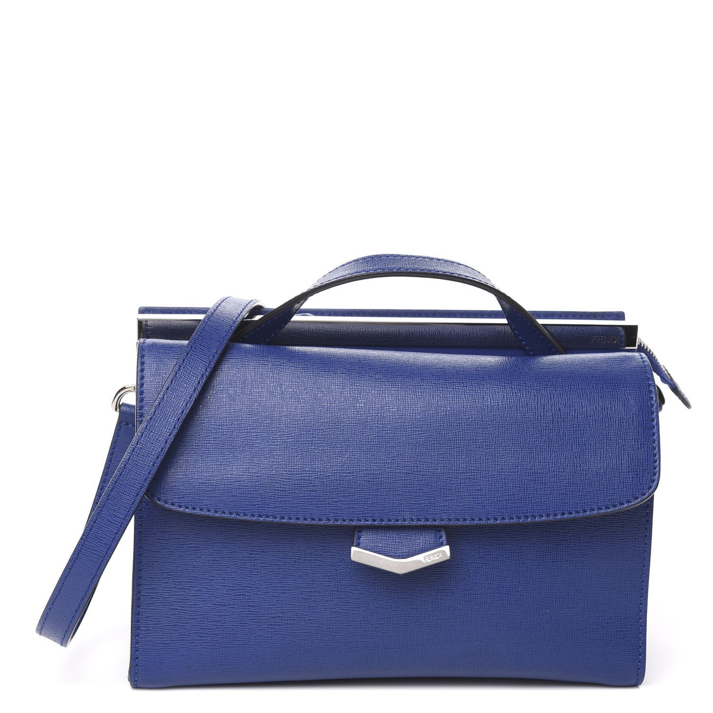 Vitello Elite Flamingo Demi Jour Shoulder Bag Blue Neon