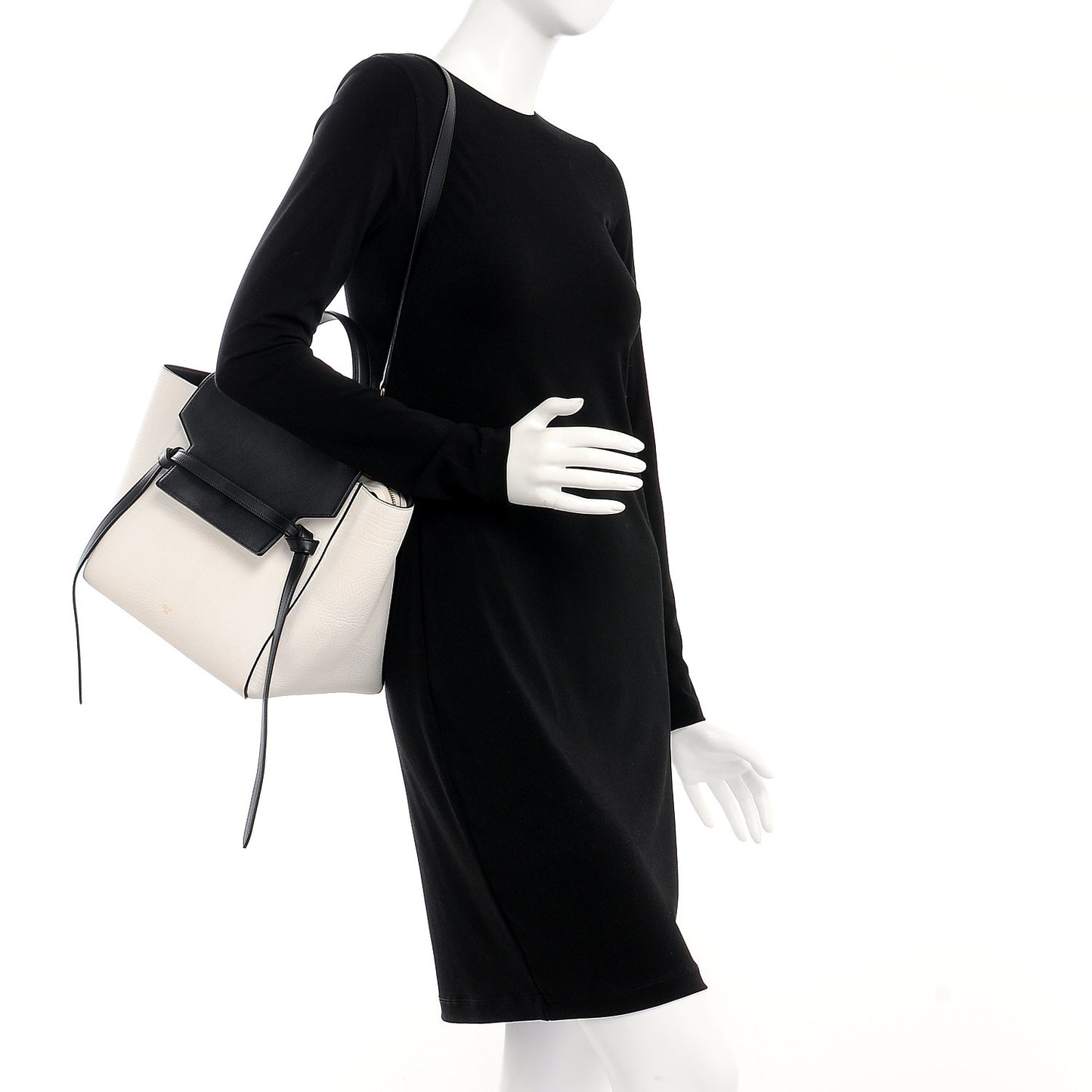 Elephant Calfskin Mini Belt Bag White
