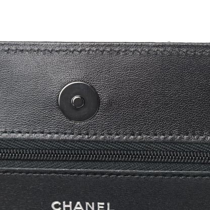 Chanel Lambskin Quilted Wallet On Chain WOC So Black 12 of 14