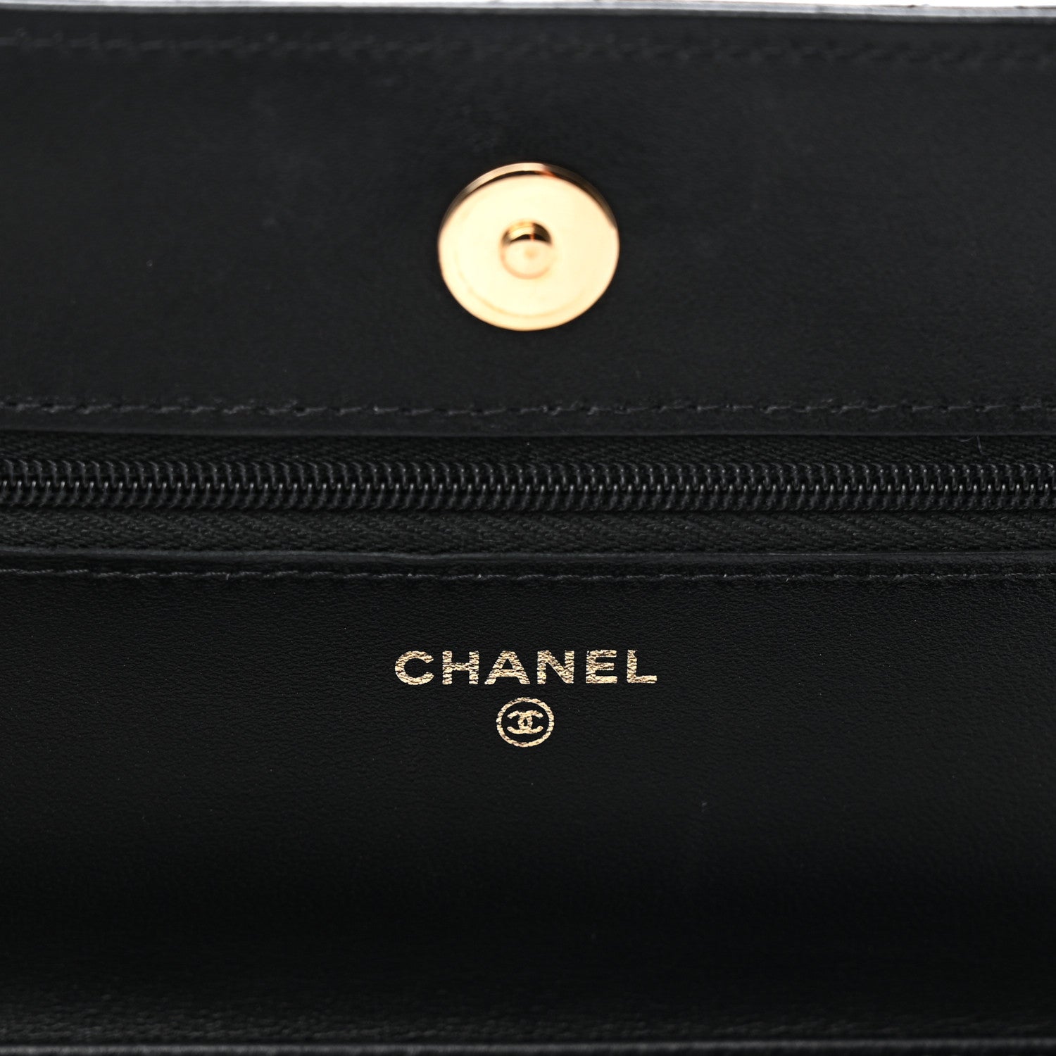Chanel Lambskin Quilted Wallet On Chain WOC Black 11 of 23