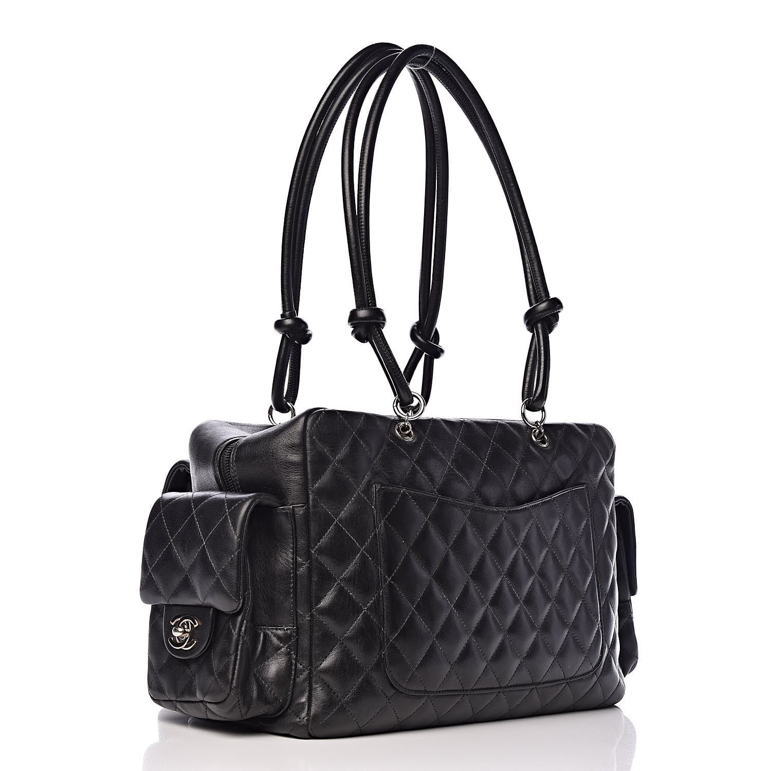 Chanel Calfskin Quilted Large Cambon Multipocket Reporter Black 3 of 24