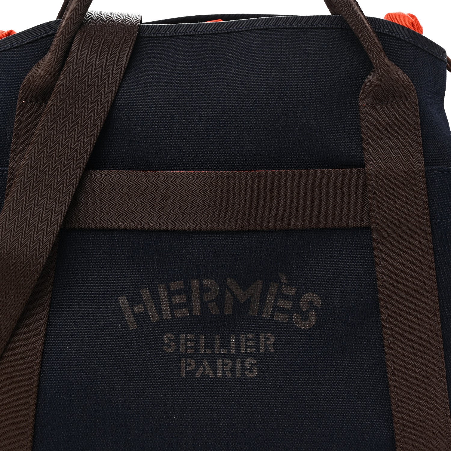 Hermes Canvas The Grooming Bag Bleu Navy Feu 8 of 10