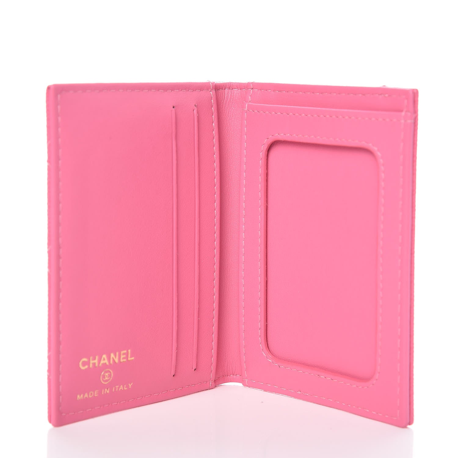 Chanel Caviar Quilted Card Holder Wallet Pink 5 of 8