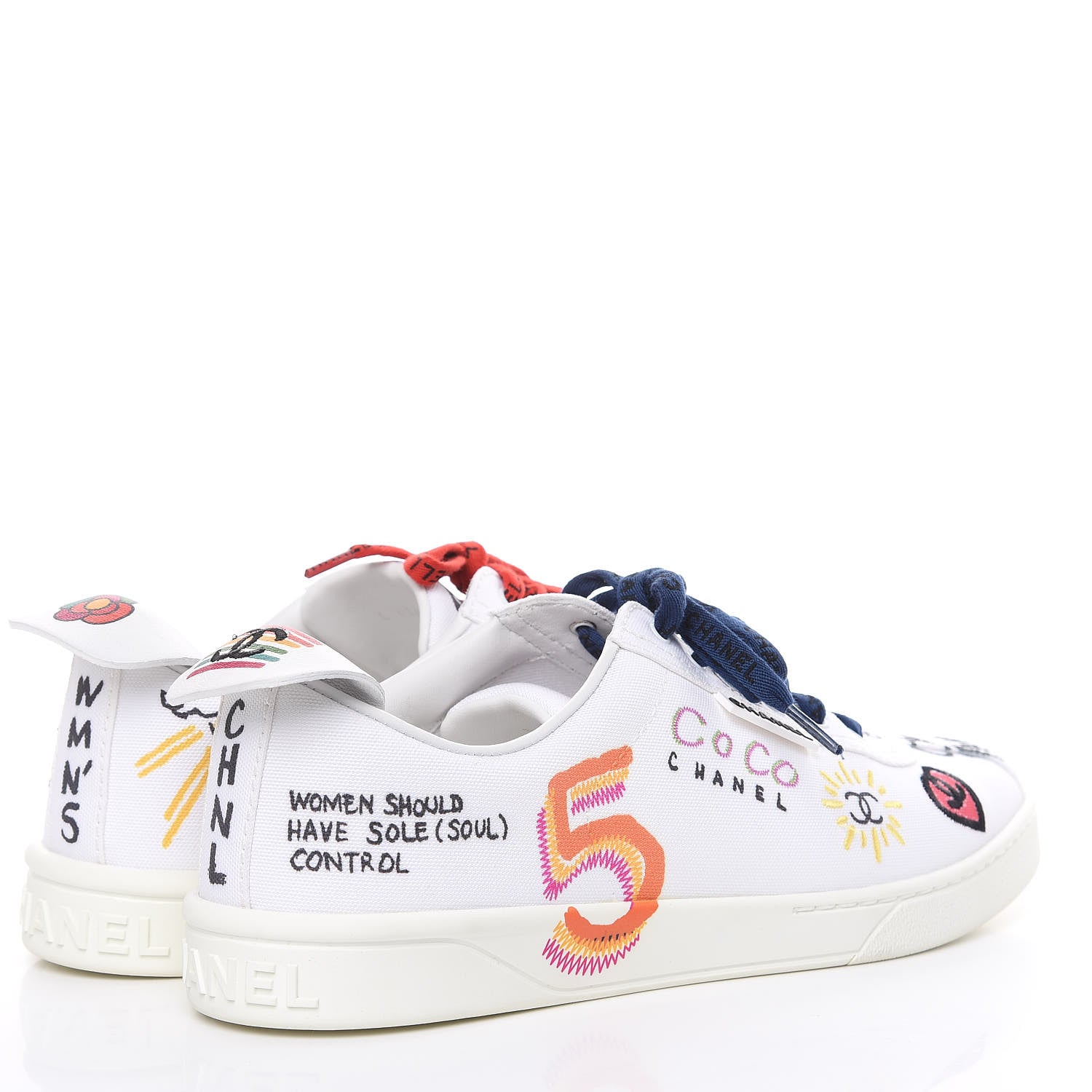 Chanel x Pharrell Williams Calfskin Womens Sneakers 41 White 4 of 9