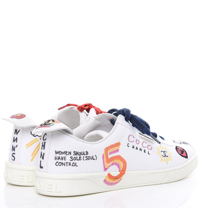 Chanel x Pharrell Williams Calfskin Womens Sneakers 41 White 4 of 9