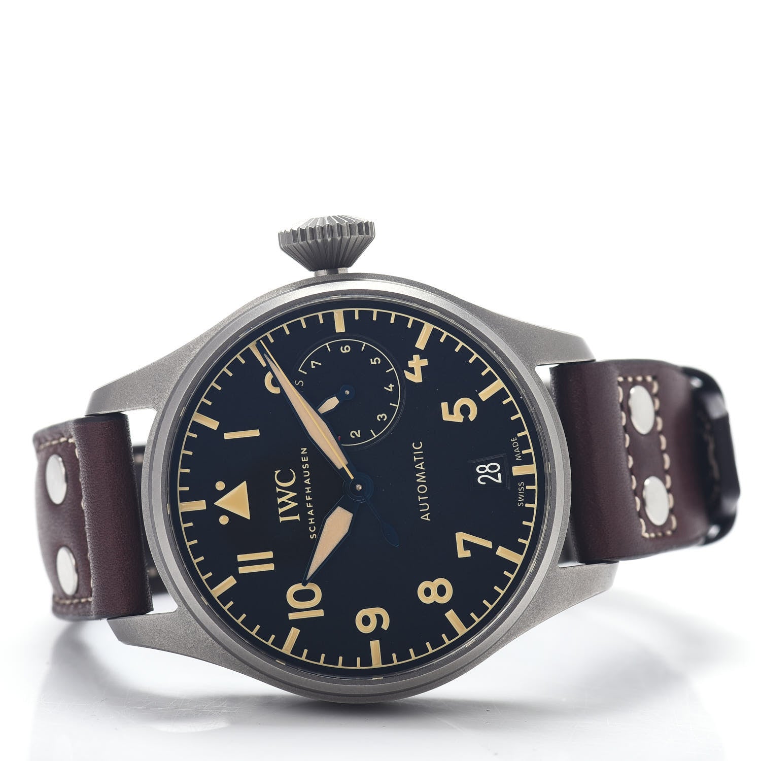 IWC Titanium Calfskin 46mm Big Pilot Heritage Automatic Watch Black IW501004 2 of 5