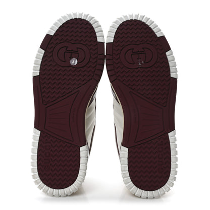 Gucci Calfskin Suede Mens Re-Web Sneakers 8 White Red 6 of 11