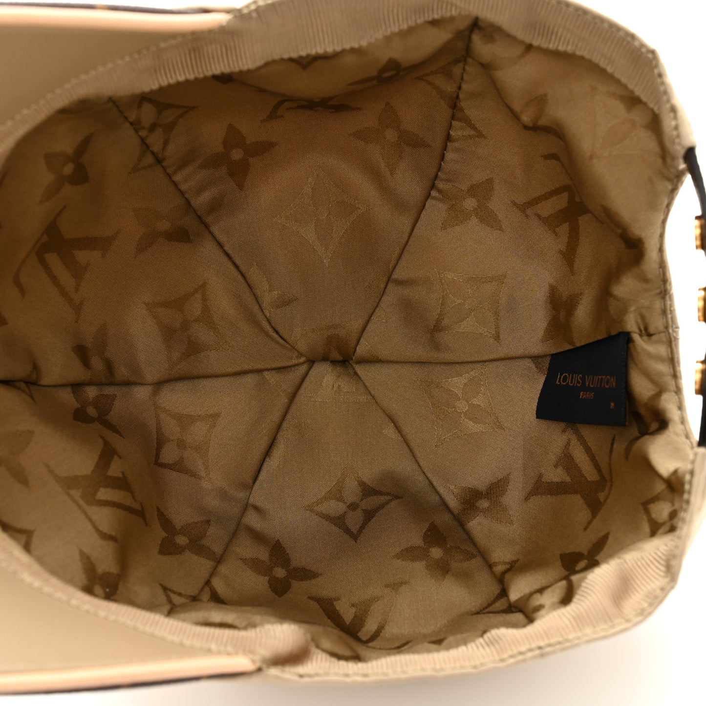 Monogram Polyester Silk LV Get Ready Cap M Beige