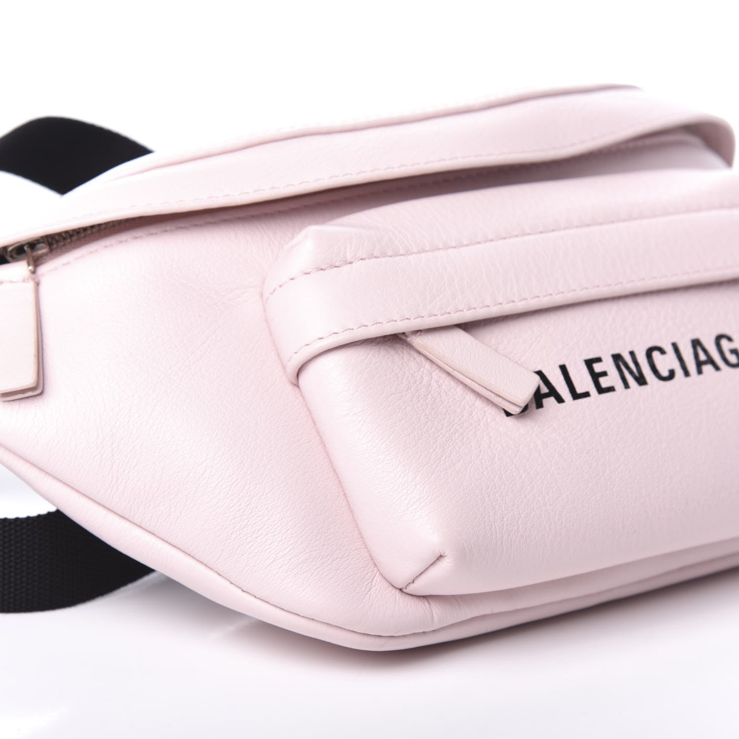 Balenciaga Smooth Double Calfskin Logo Everyday Beltpack XS Light Rose Black 8 of 9