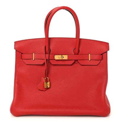 Hermes Togo BIRKIN 35 Rouge Casaque 1 of 10