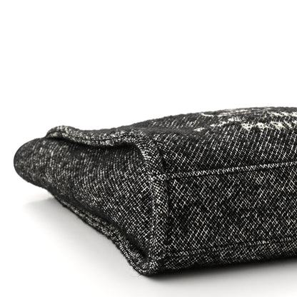 Chanel Mixed Fibers Calfskin Mini Deauville Tote Black White 9 of 10