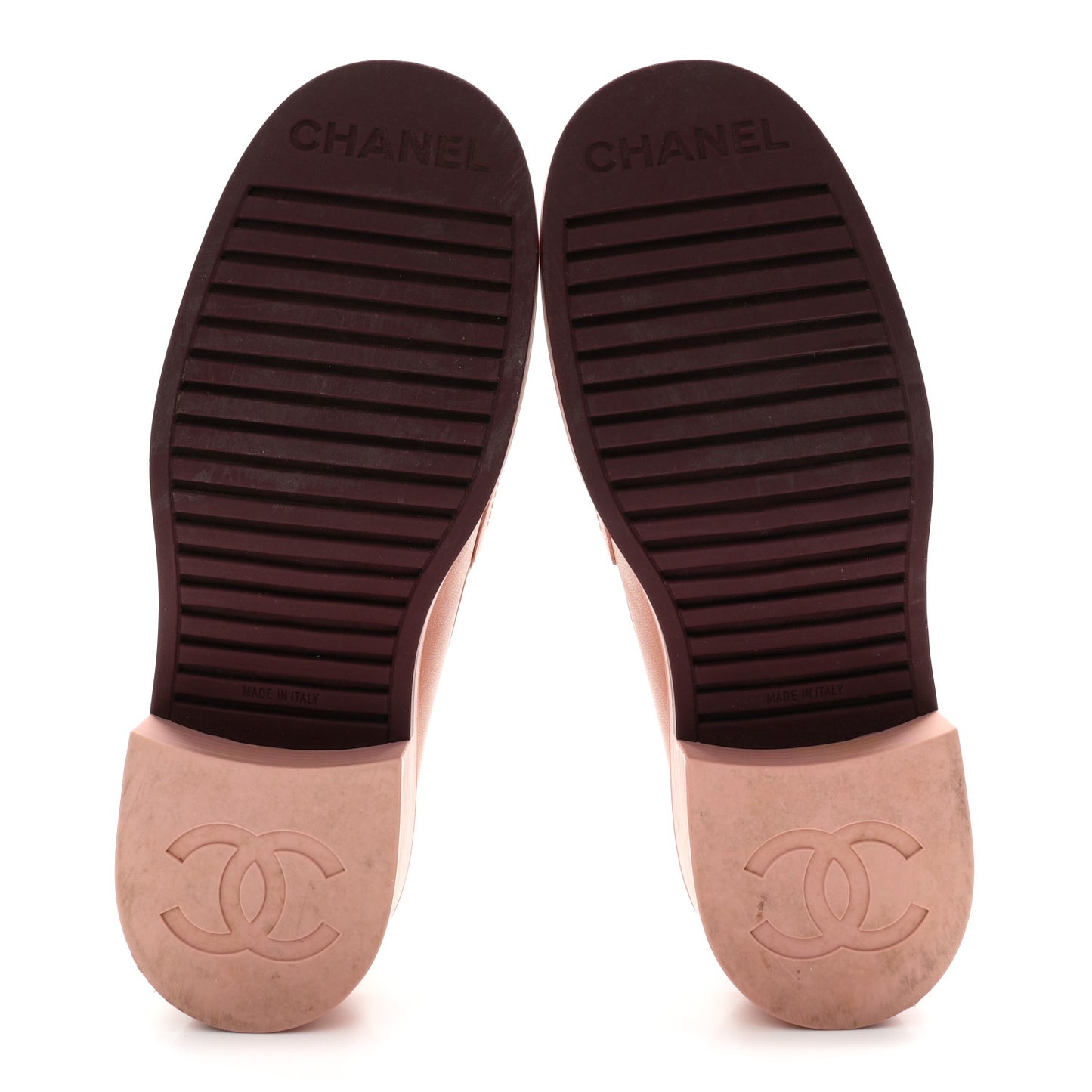Lambskin Quilted CC Turnlock Loafers 39 Dark Pink