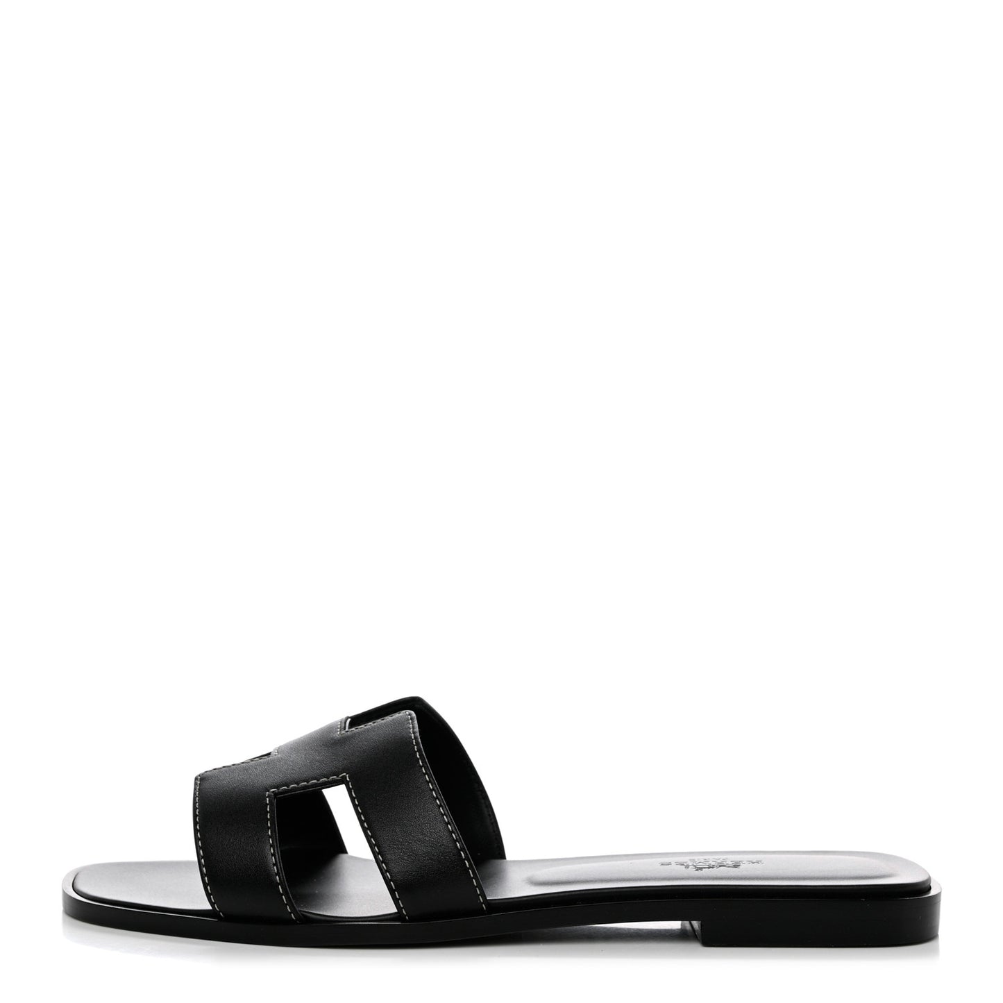 Box Calfskin Oran Sandals 38.5 Black